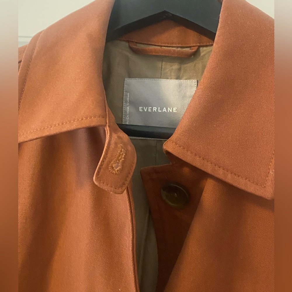 Everlane Terracotta-Rust Button-Up Jacket/ Trench
